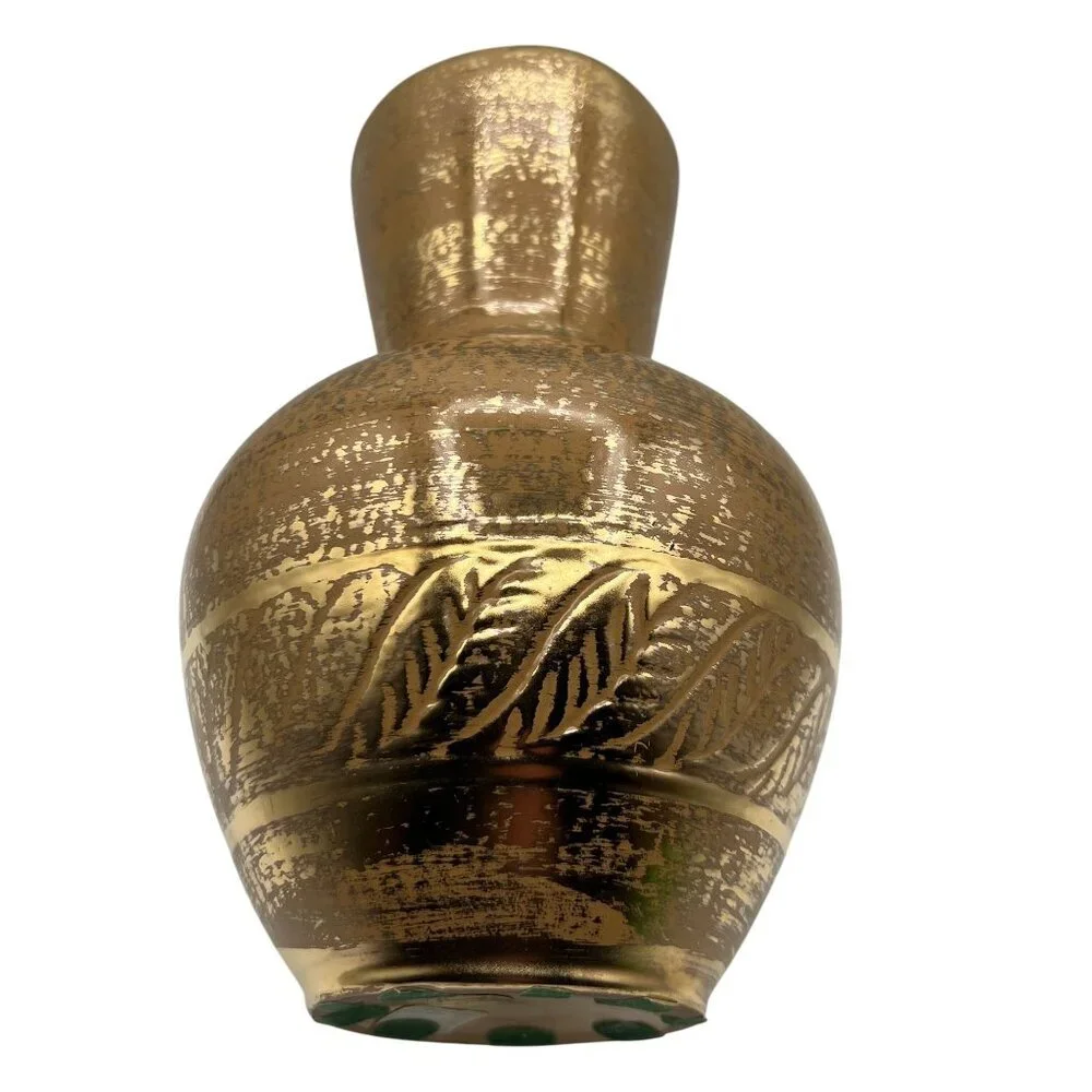 Vintage Stangl 22K Granada Gold Pottery Genie Vase 9.5
